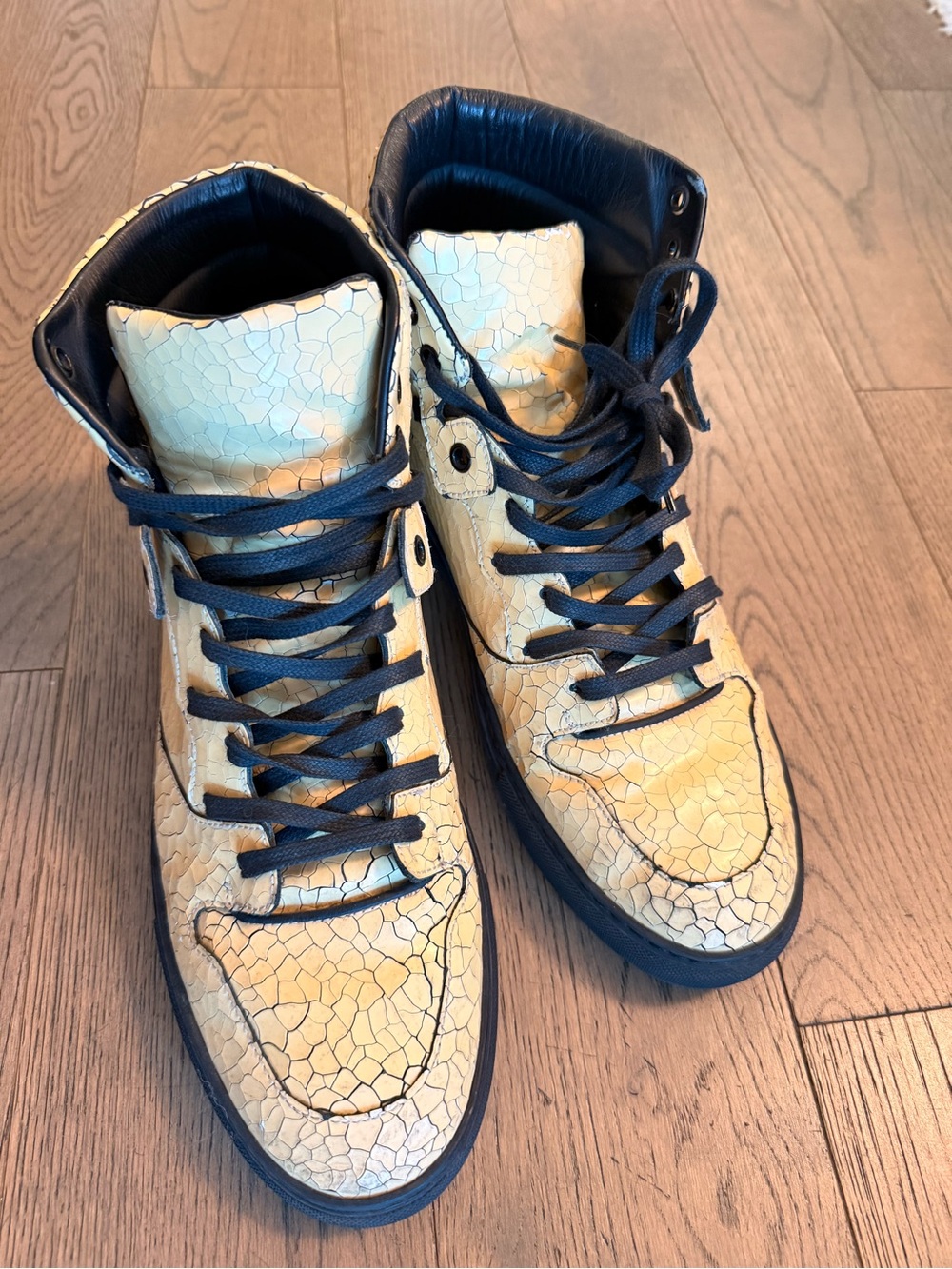 Balenciaga textured yellow high top 10 US, 43 EU